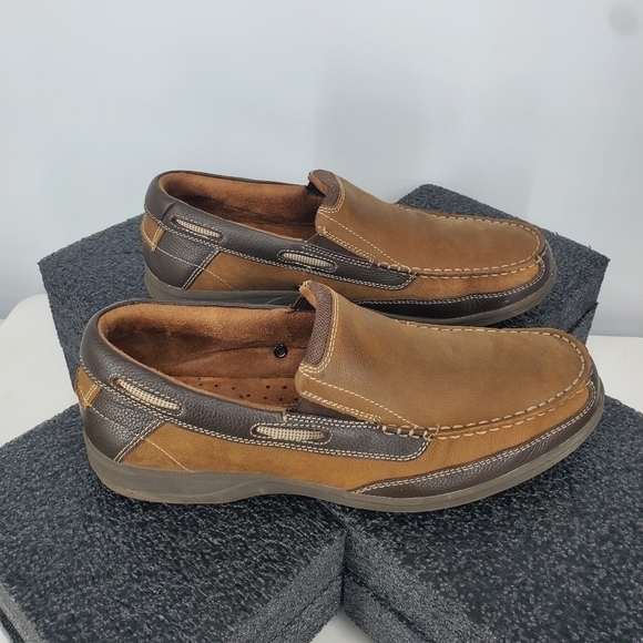 Florsheim Lakeside Slip on Brown Leather Boat Shoes Mens Size 10.5 M main image 6